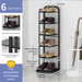 Narrow Multi-layer Iron Art Shoe Cabinet For Home And Dormitory, Simple And Multifunctional Folding Iron Art Storage Rack_maomaolike.com