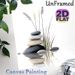 Zen Stones Painting Poster, Minimalist Serene Stacked Stones With Grass & Reflection Poster, Calming Decor Ideal For Bedroom, Meditation Space And_maomaolike.com