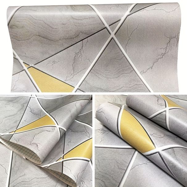 3D Modern Geometric Self-Adhesive For Living Room Sofa TV Background Wall Internet Celebrity Live Streaming Wallpaper_maomaolike.com