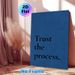 Trust The Process Inspirational Painting Poster, Minimalist Dark Blue Textual Poster, Motivational Wall Decor Ideal For Home Office, Living Room_maomaolike.com