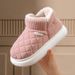 Winter Thick Soled Anti Slip Warm Shoes With Fleece Bag And Cotton Slippers For External Wear_maomaolike.com