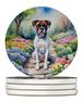 Boxer Spring Path Large Sandstone Coasters Pack Of 4 Absorbent Round Coasters Decor Gifts For Men Or Women, 4 In, Multicolor_maomaolike.com