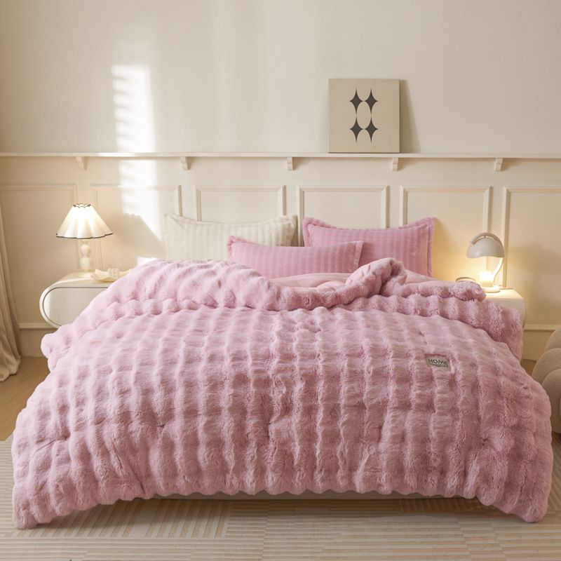 Maternity Grade Warm Rabbit Fur Thickened Milk Velvet Naked Sleep Core Single Double Winter Quilt Wholesale_maomaolike.com