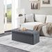 Folding Storage Ottoman Bench, Ottoman Foot Rest, End Of Bed Bench, Storage Chest, For Living Room, Bedroom, Entryway, 35 Inches, Gray_maomaolike.com