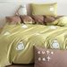Cartoon Cute 100S Long-staple Cotton Four-piece Set Cat Patch Embroidery Casual Children's Quilt Cover Bedding_maomaolike.com