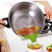 Kitchen anti leakage pot and kitchenware round edge drainer high elastic silicone drainer silicone funnel_maomaolike.com