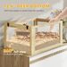 3 Tier Wooden Hamster Cage W/ Detachable Bottom, Hut, Seesaw, Exercise Wheel, Ramps, 24" X 16" X 29.5"_maomaolike.com