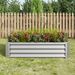 Metal Raised Garden Bed, Rectangle Raised Planter 4×2×1ft For Flowers Plants, Vegetables Herb Silver_maomaolike.com