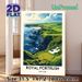 Royal Portrush Golf Club Painting Poster, Vibrant Retro Coastal Golf Course Scene Poster, Scenic Golf Landscape Decor, Ideal For Home, Golf_maomaolike.com