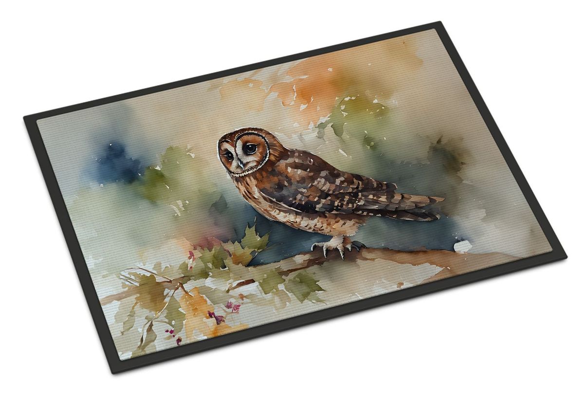 Tawny Owl Doormat Front Door Mat Indoor Outdoor Rugs For Entryway, Non Slip Washable Low Pile, 24H X 36W_maomaolike.com
