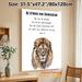 Religious Bible Verse Lion Painting Poster, Soft Watercolor Lion Portrait Poster, Inspirational Spiritual Decor Ideal For Home, Office, Prayer Room_maomaolike.com
