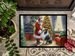 Collie And Santa Claus Doormat Front Door Mat Indoor Outdoor Rugs For Entryway, Non Slip Washable Low Pile, 24H X 36W_maomaolike.com