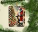 Greyhound And Santa Claus Porcelain Ornament Christmas Tree Hanging Decorations For Home Christmas Holiday, Rectangle, Gift, Multicolor_maomaolike.com