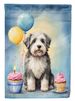 Old English Sheepdog Happy Birthday Garden Flag Mailbox Flag Decorative Yard Flag Banner Outside Patio Artwork Yard Flower Beds, Garden Size, Multicolor_maomaolike.com
