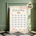 30-Day $300 Savings Challenge Painting Poster, Pastel Floral Decorative Poster, Helps Track Savings Progress Ideal For Home And Personal Finance_maomaolike.com