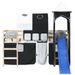 Children's Bed Curtains - White Black, Polyester, Tunnel And Tower, Playful Design, Durable_maomaolike.com