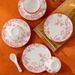 Ceramic Bowl Set With Under-Glaze Design - 6-Piece Dinnerware Gift Box For Home & Special Occasions_maomaolike.com