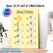 Fractions Educational Painting Poster, Pastel Watercolor-style Fraction Chart Poster, Clear Visual Aid For Learning Fraction Knowledge, Ideal For_maomaolike.com