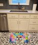 Bichon Frise Hippie Dawg Memory Foam Kitchen Mat Machine Washable Anti-Fatigue Mat Cushion Comfort Bath Mat Or Kitchen Rug_maomaolike.com