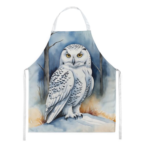 Snowy Owl Apron Cooking Kitchen Server Baking Crafts Gardening For Adult Women Men, Unisex, Large, Multicolor_maomaolike.com