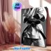 Karate Themed Painting Poster, Monochrome Black Belt Karate Practitioner Fist Stance Poster, Motivational Martial Arts Wall Art For Home Gym, Dojo_maomaolike.com