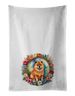 Chow Chow And Flowers Kitchen Towel Set Of 2 White Dish Towels Decorative Bathroom Hand Towel For Hand, Face, Hair, Yoga, Tea, Dishcloth, 19 X 28", White_maomaolike.com