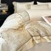 Luxurious High-end Washed Silk Four-piece Set Summer, Featuring A Cool Refreshing Feel, Including Duvet Cover, Fitted Sheet, And B_maomaolike.com