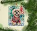 Lhasa Apso Christmas Porcelain Ornament Christmas Tree Hanging Decorations For Home Christmas Holiday, Rectangle, Gift, Multicolor_maomaolike.com