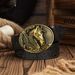 HOT Western Cowboy PU Leather Belt - Men Waist Strap Bull Decoration Floral Engraved for Jeans_maomaolike.com