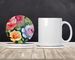 Roses In Watercolor Large Sandstone Coasters Pack Of 4 Absorbent Round Coasters Decor Gifts For Men Or Women, 4 In, Multicolor_maomaolike.com
