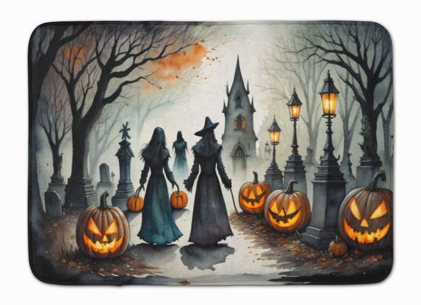 Vampires Spooky Halloween Memory Foam Kitchen Mat Machine Washable Anti-Fatigue Mat Cushion Comfort Bath Mat Or Kitchen Rug_maomaolike.com