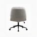 Cross Legged Office Chair On Wheels Adjustable Swivel Wider & Thickened, Ergonomic Desk Chair For Home Office, Vanity,White_maomaolike.com