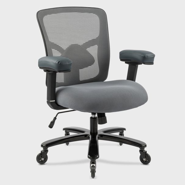 Big And Tall Office Chair 400lbs, Ergonomic Mesh Desk Computer Chair With Adjustable Lumbar Support Arms High Back Wide Seat Task Executive Rolling Swivel Chair For Women Men, Heavy People_maomaolike.com