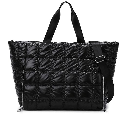 Women's Lightweight Puffy Crossbody Bags, Quilted Work Bags, Puffer Tote_maomaolike.com