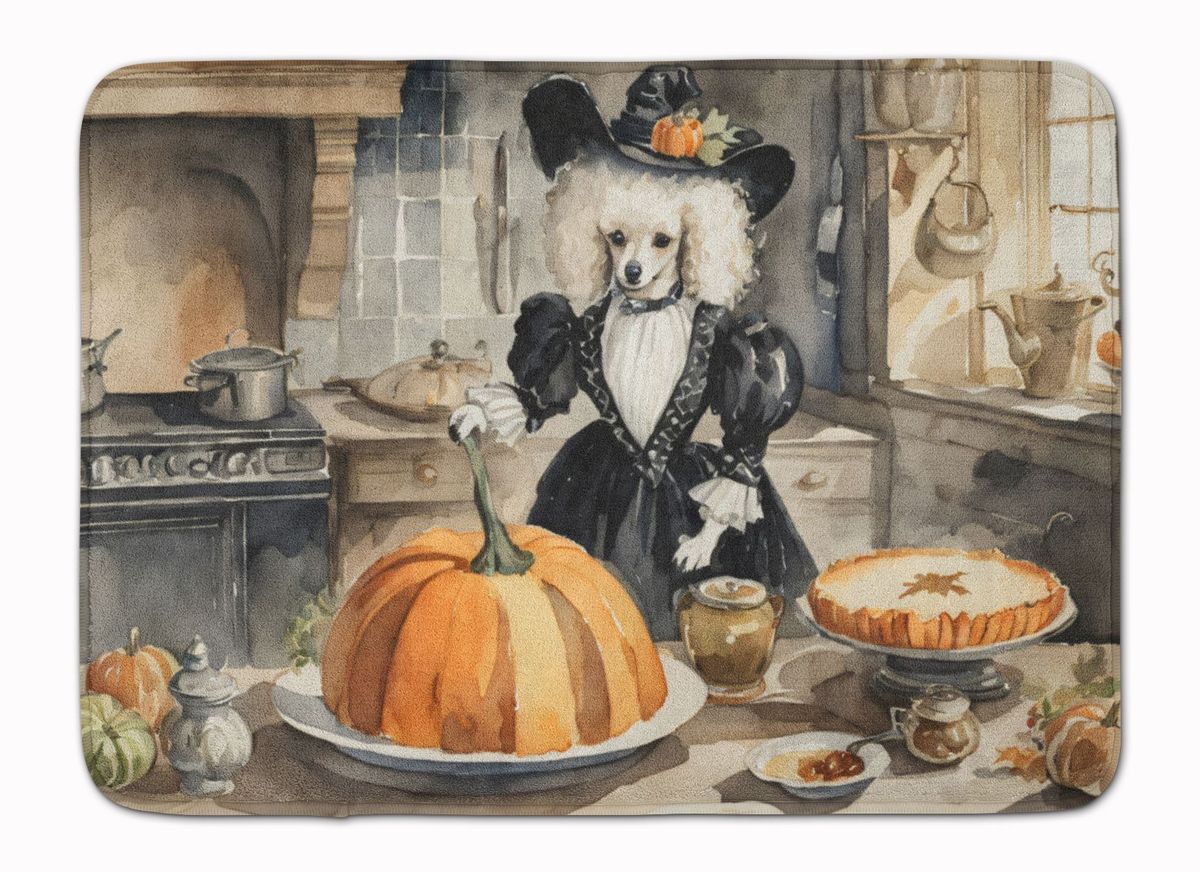 Poodle Fall Kitchen Pumpkins Memory Foam Kitchen Mat Machine Washable Anti-Fatigue Mat Cushion Comfort Bath Mat Or Kitchen Rug_maomaolike.com