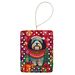 Havanese Holiday Christmas Porcelain Ornament Christmas Tree Hanging Decorations For Home Christmas Holiday, Rectangle, Gift, Multicolor_maomaolike.com