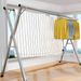 SOGA 2.4m Portable Standing Clothes Drying Rack Foldable Space-Saving Laundry Holder Indoor Outdoor_maomaolike.com