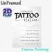 Temporary Tattoo Station Painting Poster, Minimalist Black-and-White Typographic Poster, Clear Step-by-step Temporary Tattoo Application Guide, Ideal_maomaolike.com