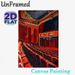 Vintage Theater Auditorium Painting Poster, Rich-toned Classic Ornate Theater Interior Poster, Elegant Nostalgic Decor Ideal For Home Theater, Living_maomaolike.com