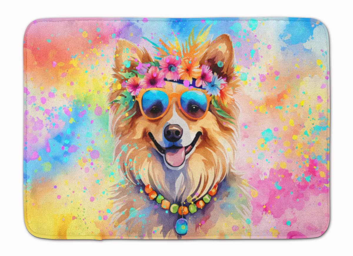 Pomeranian Hippie Dawg Memory Foam Kitchen Mat Machine Washable Anti-Fatigue Mat Cushion Comfort Bath Mat Or Kitchen Rug_maomaolike.com