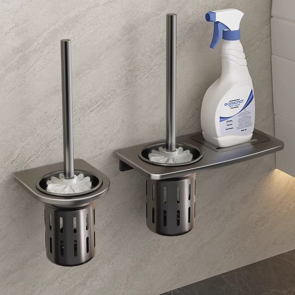 Brush Wall-Mounted For Home, No Dead Angle Brush, Bathroom Toilet Cleaning Artifact Storage Rack_maomaolike.com