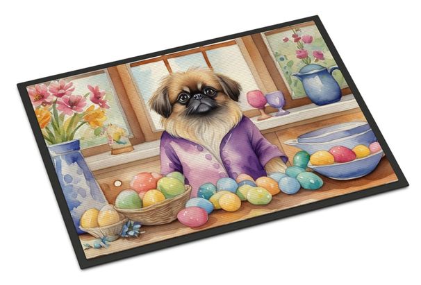 Decorating Easter Pekingese Doormat Front Door Mat Indoor Outdoor Rugs For Entryway, Non Slip Washable Low Pile, 24H X 36W_maomaolike.com