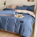 13372 Solid Color Double-Piece Four-Piece 100% Cotton Duvet Cover Sheet Bed Skirt College Dormitory Set Wholesale_maomaolike.com