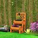 Wooden 2-Tier Raised Garden Bed With 2 Cylindrical Planter Boxes And Trellis_maomaolike.com