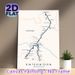 Grand Canyon Rim To Rim Trail Map Painting Poster, Minimalist Clear Trail Map Poster, Detailed Hiking Route Layout, Practical Reference For Hikers_maomaolike.com