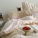 Wholesale Simple Double Layer Yarn Four-Piece A Full Pure Cotton B Side Milk Coral Fleece Winter 4-Piece Set_maomaolike.com