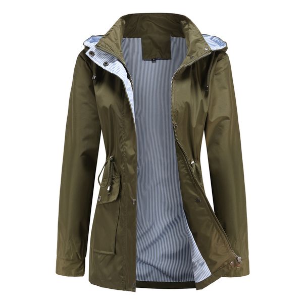 Women's Clothing new autumn and winter detachable hood windbreaker women women's clothing large size women's jacket raincoat_maomaolike.com