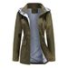 Women's Clothing new autumn and winter detachable hood windbreaker women women's clothing large size women's jacket raincoat_maomaolike.com