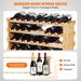 VEVOR 36 Bottle Stackable Modular Wine Rack Bamboo Wood Display Shelf 4-Tier_maomaolike.com
