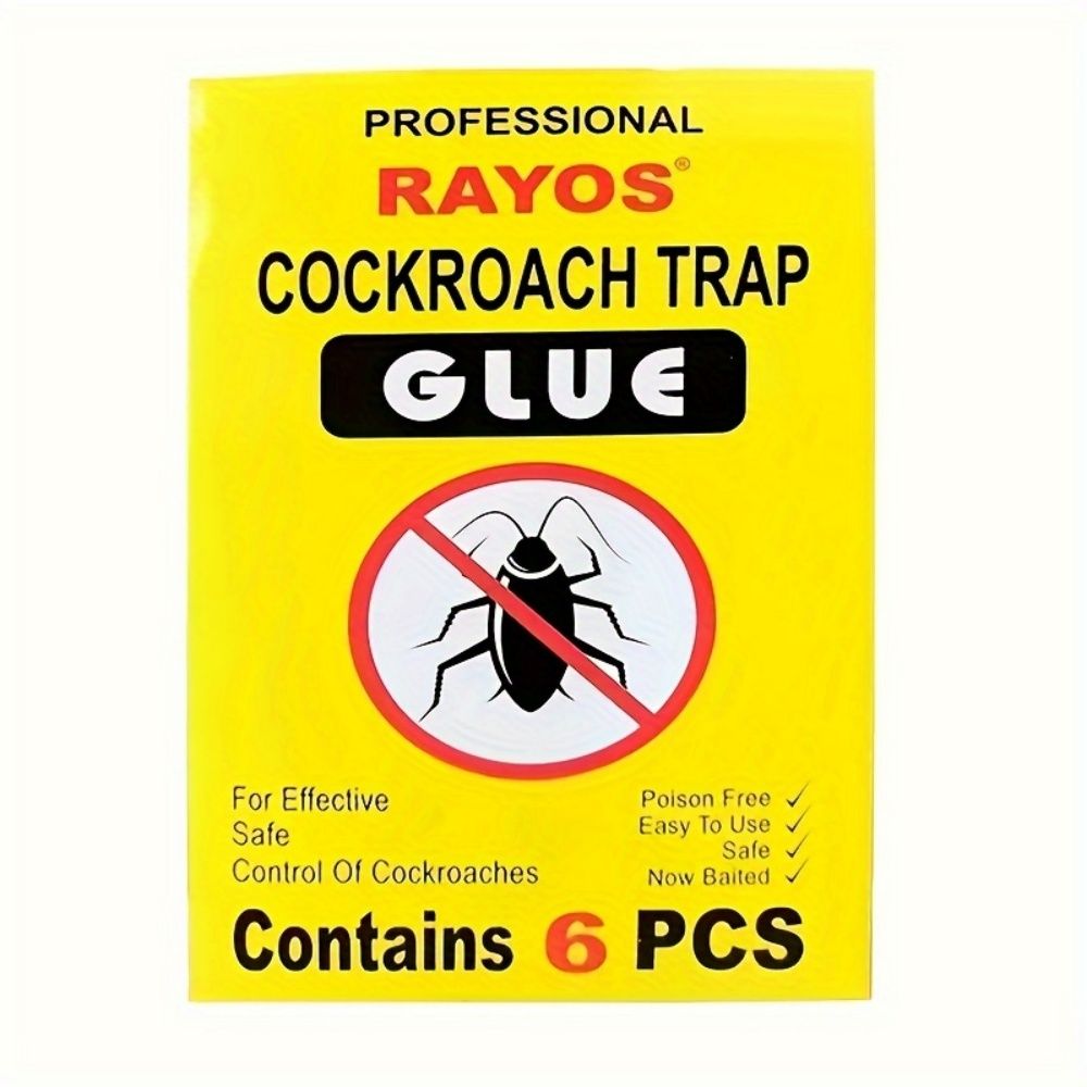 6Pcs/Box Sticker Trap Sticky Roach Board Indoor And Outdoor Insect Traps Pest Control_maomaolike.com